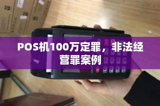 POS机100万定罪,非法经营罪案例 POS机100万定罪,非法经营罪案例