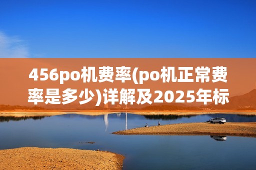 456po机费率(po机正常费率是多少)详解及2025年标准费率对比 456po机费率(po机正常费率是多少)详解及2025年标准费率对比