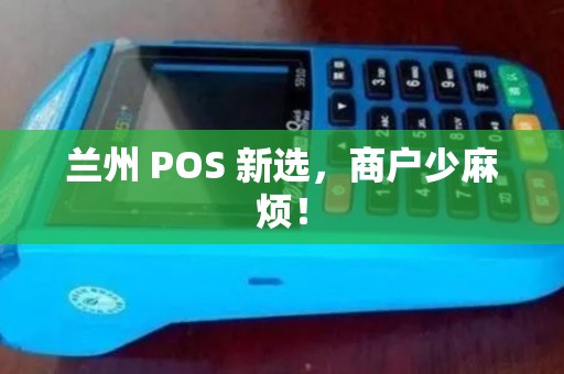 兰州 POS 新选，商户少麻烦！