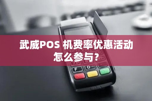 武威POS 机费率优惠活动怎么参与？