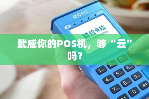 武威你的POS机，够“云”吗？