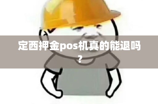 定西押金pos机真的能退吗？