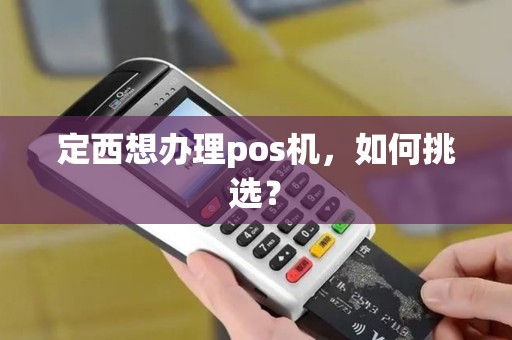 定西想办理pos机,如何挑选? 定西想办理pos机,如何挑选?