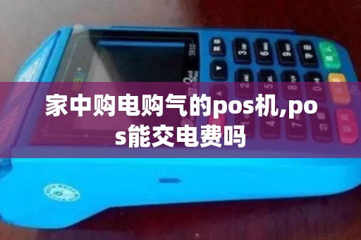 家中购电购气的pos机,pos能交电费吗