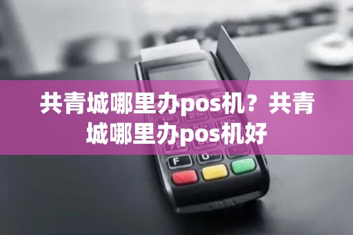 共青城哪里办pos机？共青城哪里办pos机好